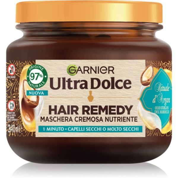 Garnier Ultra Doux Argan Ritual Máscara Nutritiva para Cabelo Muito Seco para Cabelos Muito Secos 340 ml
