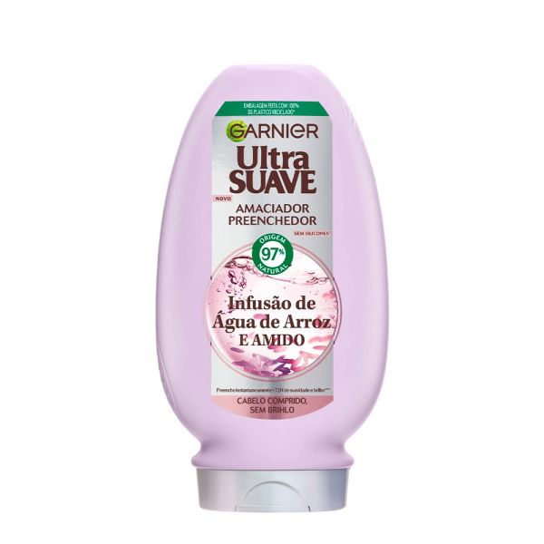 Garnier Ultra Suave Infusão de Água de Arroz Condicionador Preenchedor 400ml