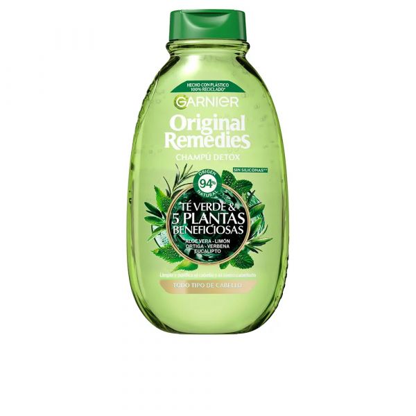 Garnier Original Remedies Chá Verde e 5 Plantas Shampoo Cabelo Normal 400ml