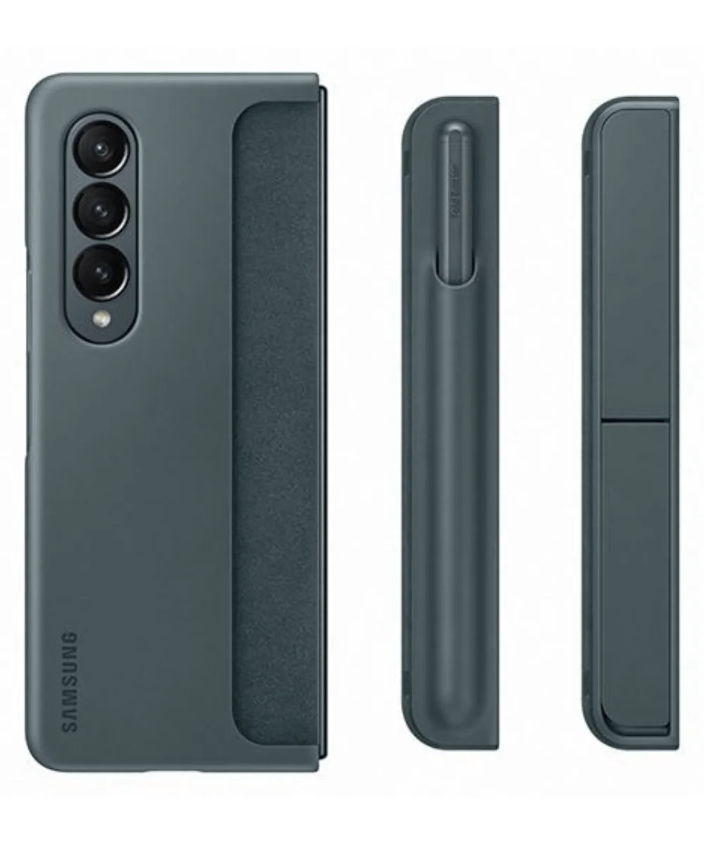 Capa para Samsung Flip + Pen para Samsung Galaxy Z Fold 4 Gray Green