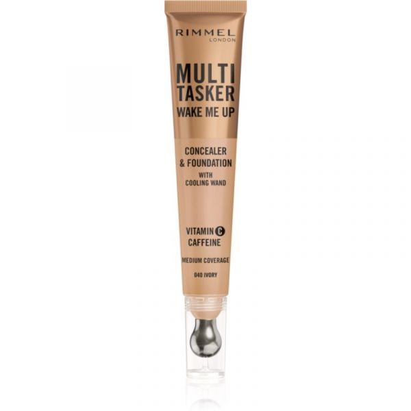 Rimmel Multi-tasker Wake Me Up Base e Corretor para Pele Radiante Tom 40 Ivory 20 ml