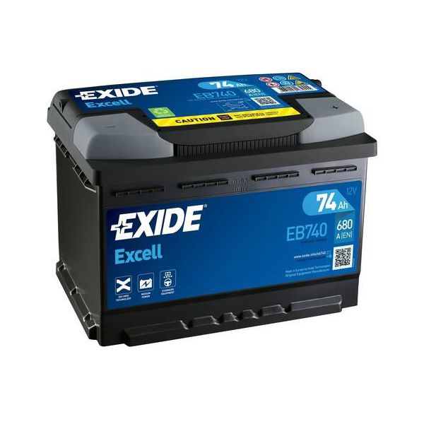 Exide Bateria Excell 74ah 680en L3 +d. Eb740
