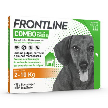 Frontline® Combo Spot-On Cães 2-10 kg 3 Pipetas