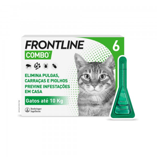 Frontline® Combo Gatos 6 Pipetas Antipulgas e Carraças