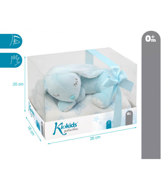 Kiokids Conjunto Manta + Peluche Azul