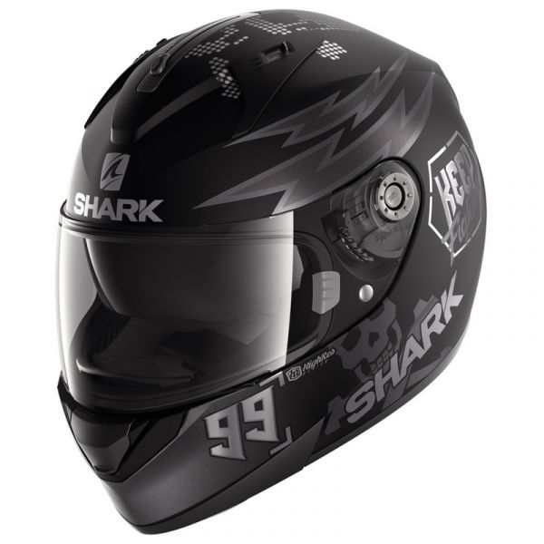 Shark Capacetes Ridill 1.2 Replica Lorenzo Catalan Bad Boy Mat Black Anthracite Silver Xs