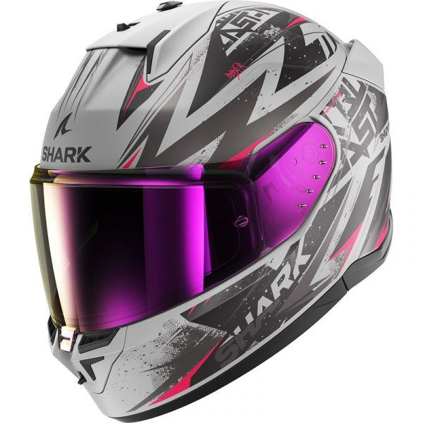 SHARK Capacete D-Skwal 3 Blast-R Mat Silver / Violet / Black XS