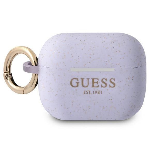 Guess Capa Silicone Traseira Guapsggeu AirPods Pro Cover Roxo / Roxo + Glitter