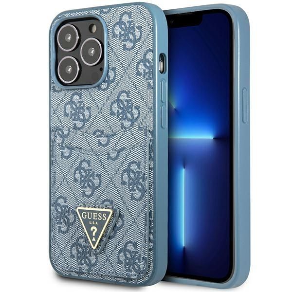 Guess Capa 4G Triangle Logo para iPhone 13 Pro / 13 Blue