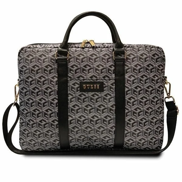 Guess Bolsa GCube Stripes para Portátil até 16" Preta