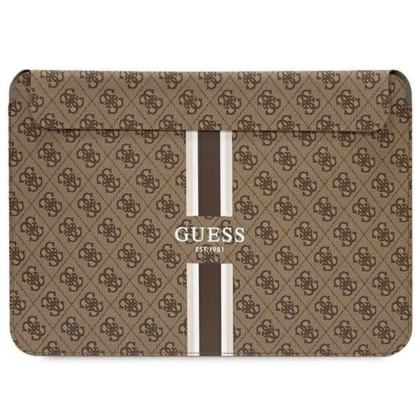 Guess Mala 4G Printed Stripes para Portátil 13"-14" Castanha