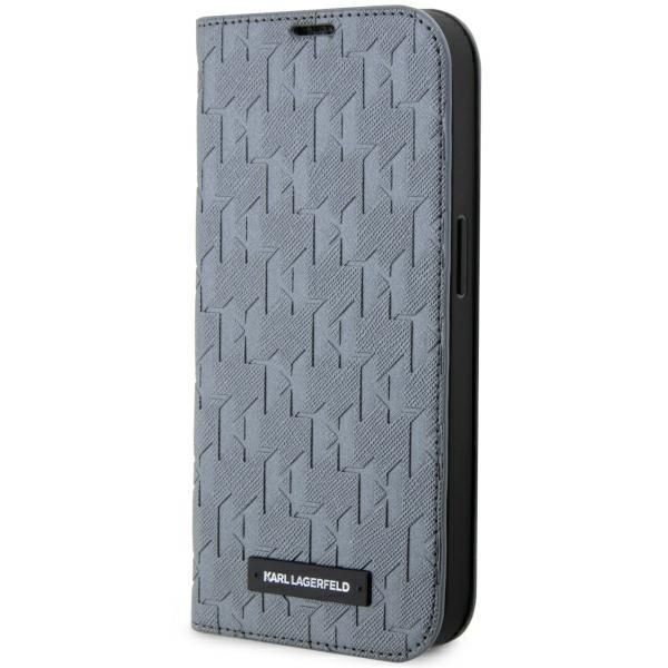 Karl Lagerfeld Capa Bookcase para iPhone 14 Pro Max Silver