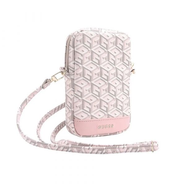 Guess Bolsa de Ombro para Telemóvel G-Cube Rosa