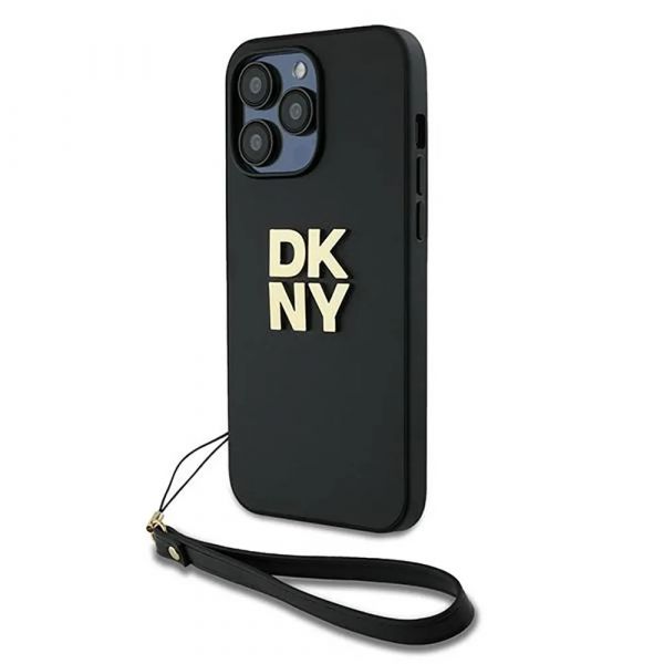 DKNY Capa com Correia de Pulso para iPhone 14 Pro Black