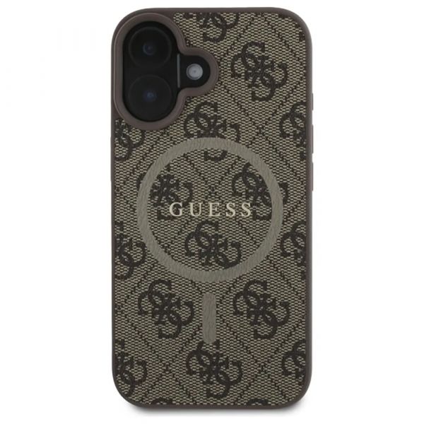 Guess Capa Protetora para iPhone 16 Printed Brown