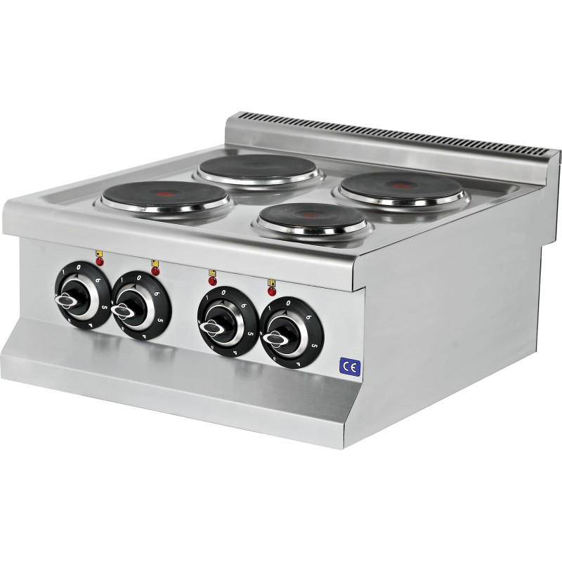 Fogão elétrico de mesa 4 zonas 4×1,75 kw 600x635x285mm