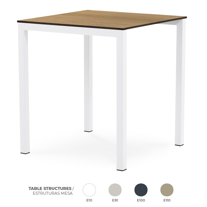 Pack 20 Mesas Metal Cottage Oak