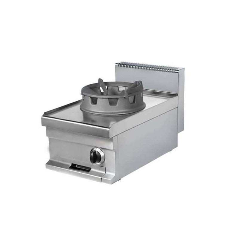 Fogão wok de mesa a gás 1 queimador 16kW 400x700x290mm
