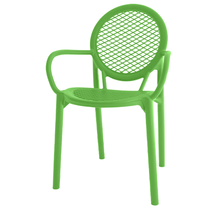 Pack 16 Cadeiras Noah com Braços Verde Pêra