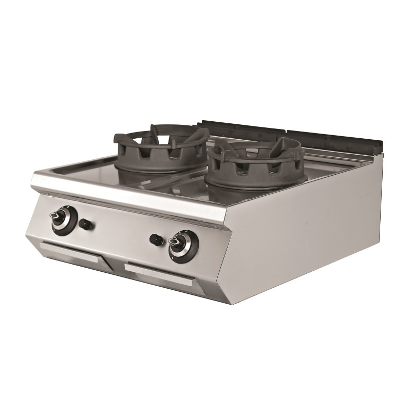 Fogão Wok A Gás De Mesa 2 Queimadores 2×18 Kw 800x730x300