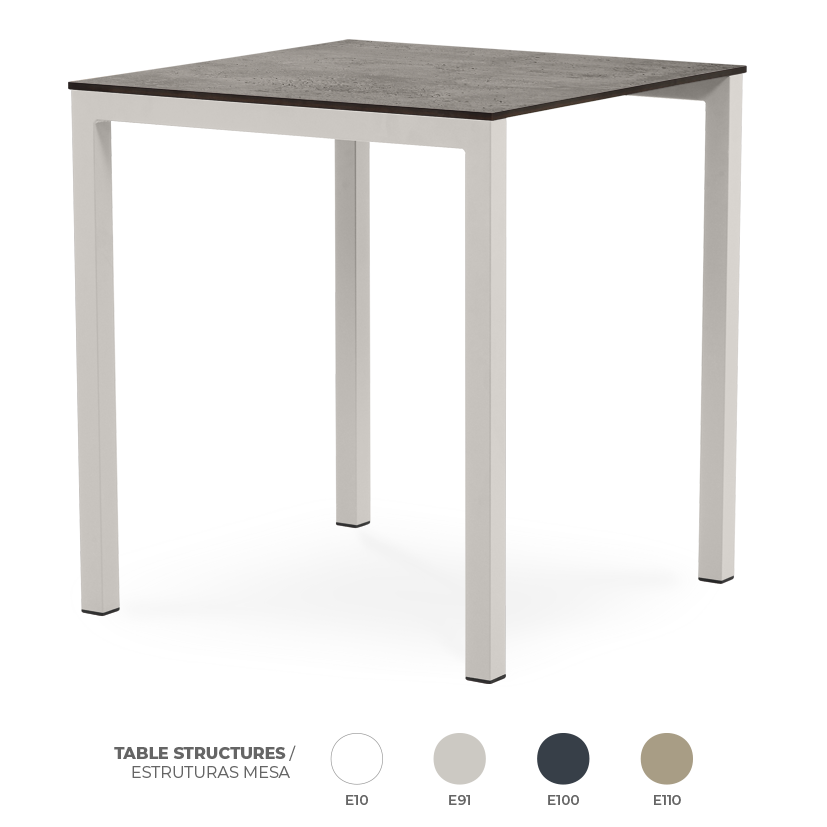 Pack 20 Mesas Metal Industrial Concrete