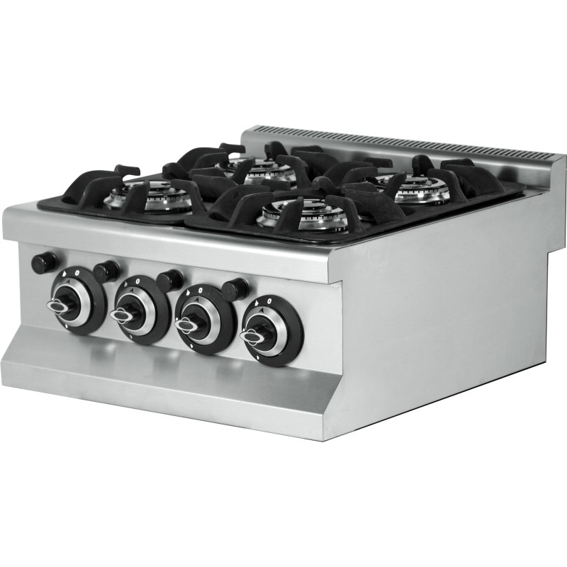 Fogão a gás de mesa 4 queimadores 4×3,6kW 600x635x285mm