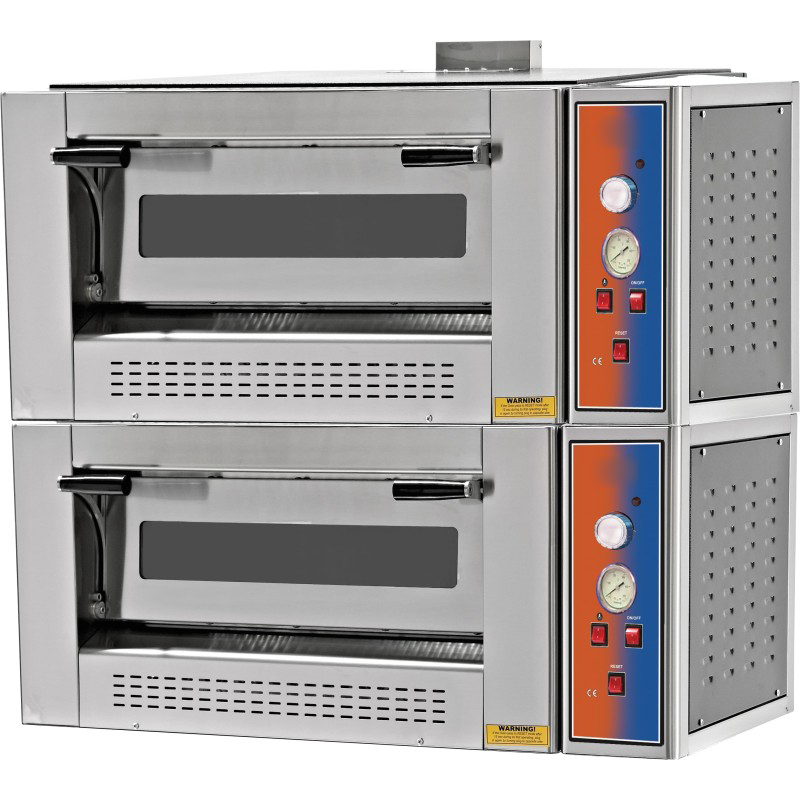 Forno para Pizza a Gás Capacidade 9 + 9 Pizzas Diâmetro 30cm 1400x1250x990mm