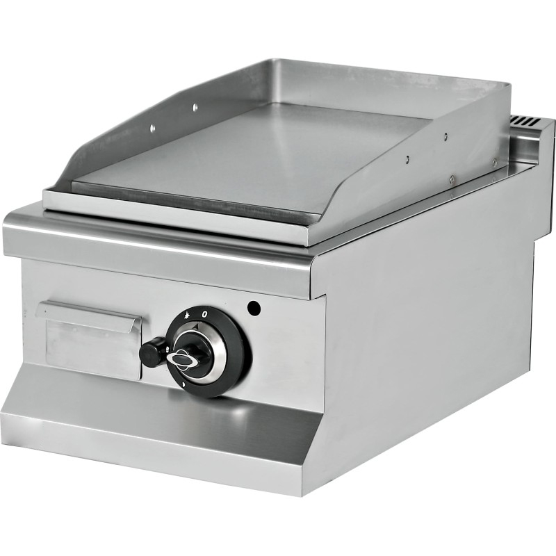 Chapa a gás de mesa aço retificado liso 12 mm 6,5 kw 400x635x285mm