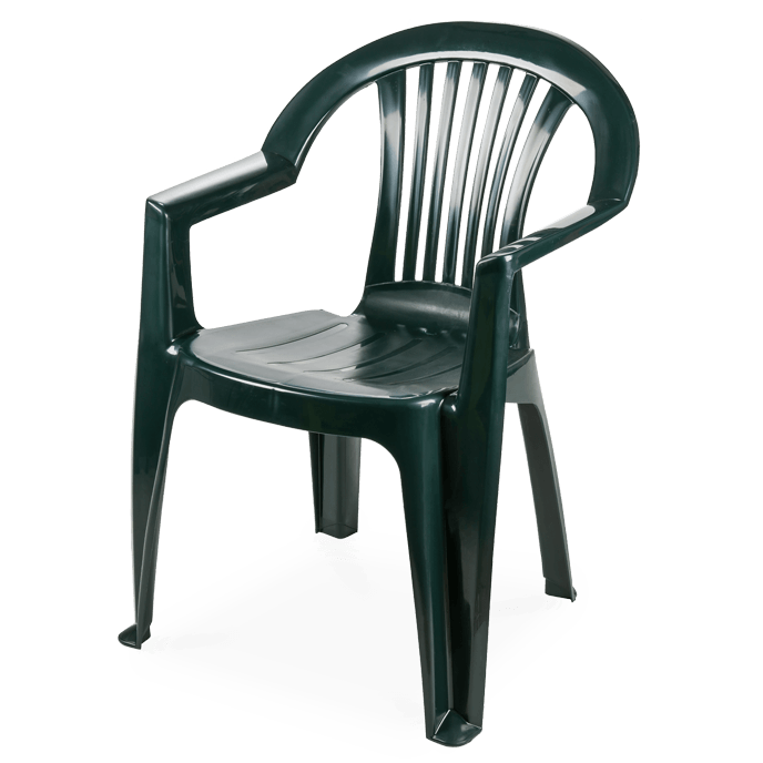 Pack 160 Cadeiras Lagos com Braços Verde Deep