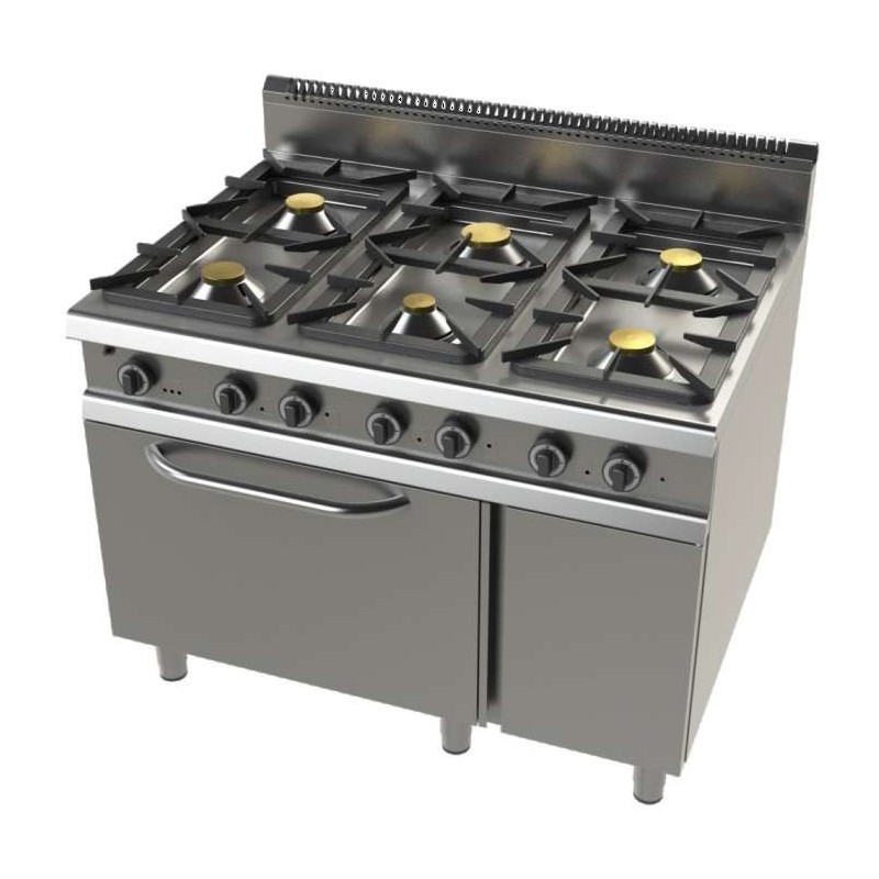 Fogão a gás 6 queimadores com forno