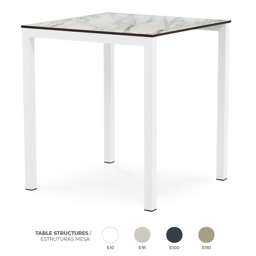 Pack 20 Mesas Metal White Marble