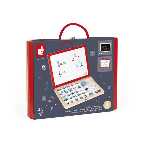 Janod Kit de Letras Cursivas em Madeira 4 em 1 - J05073