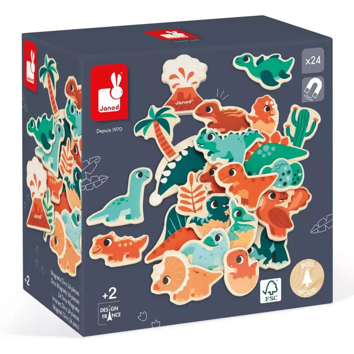 Janod Jogo Dino Peças Magnéticas