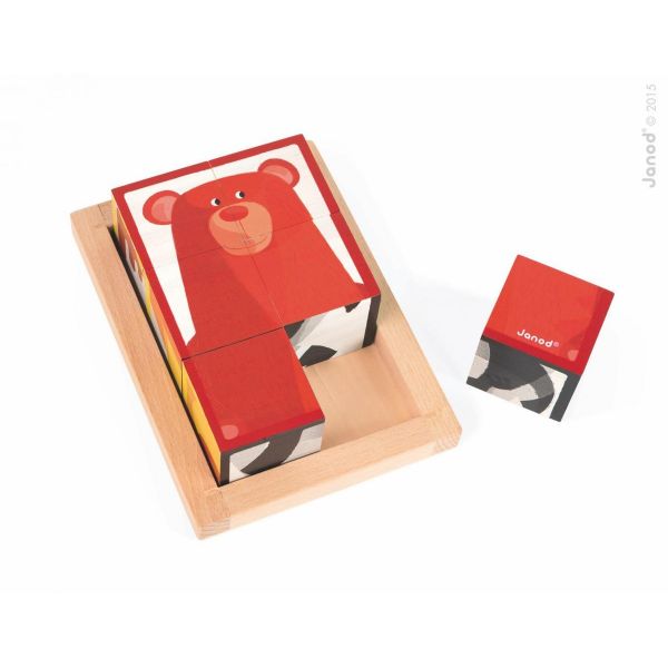 Janod Puzzle 6 Cubos Floresta - J08200