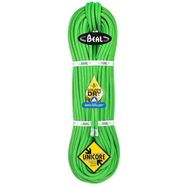 Beal Corda Escalada Opera Climbing 70m 8.5mm Green Dry Gold