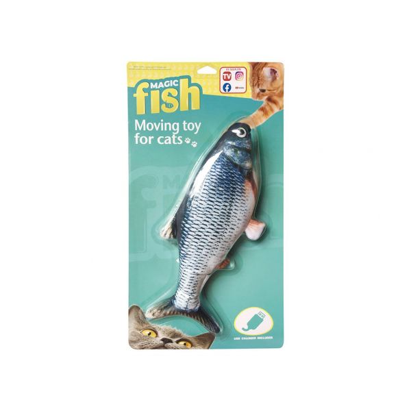 MAGIC FISH Brinquedo Prateado 32x13x5