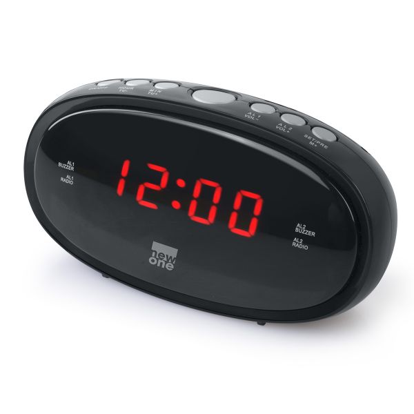 NewOne CR-100 Radio FM PLL Double Alarm Black