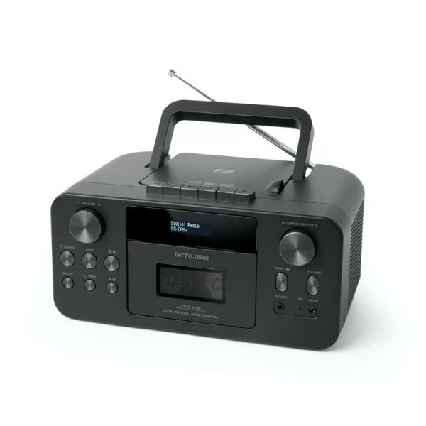 Muse Rádio/Cassete/CD/Bluetooth/FM/DAB/DAB+ M-182 DB (Preto)