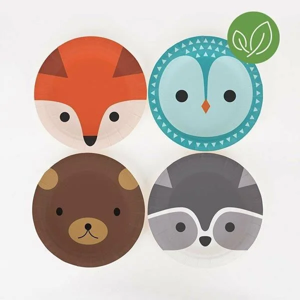 My Little Day 8 Pratos Pequenos Mini Bosque - 3365143