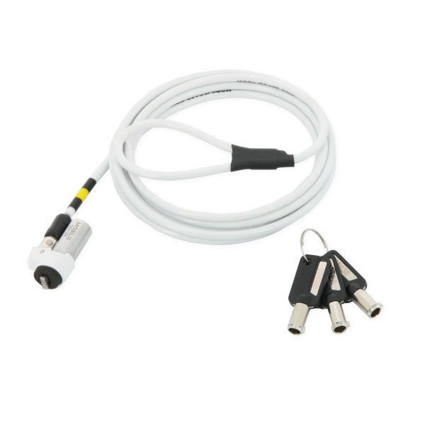 Mobilis Nano Slim Twin Cabo de Segurança Rotativo para Portátil com Chave 1.8m Branco