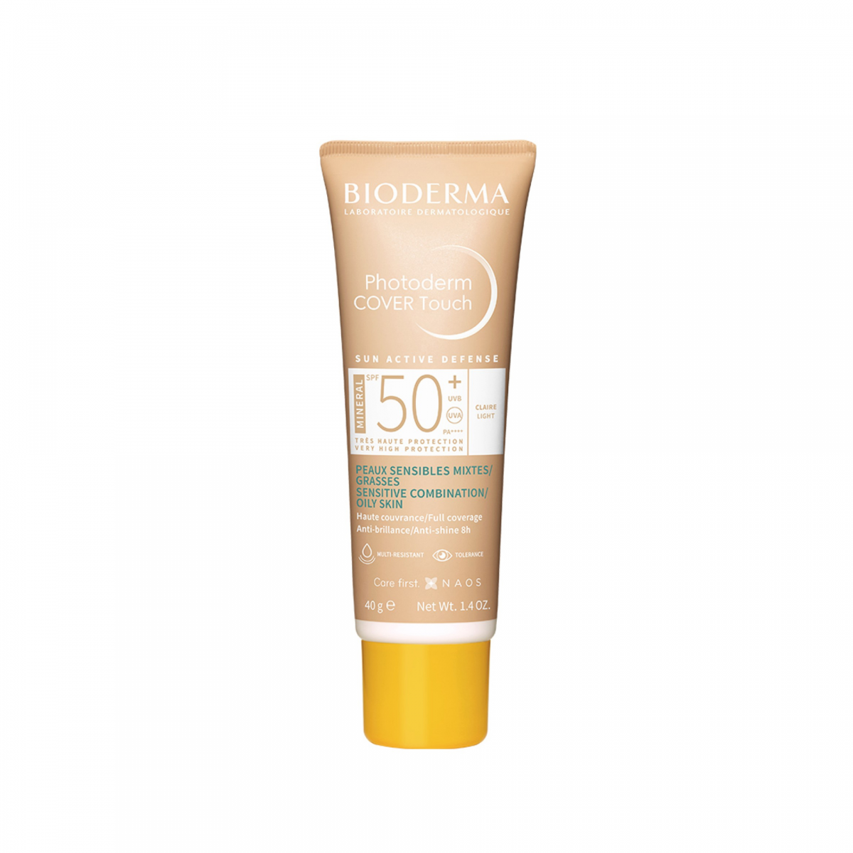 Protetor Solar Bioderma Photoderm Cover Touch Tom Claro SPF50+ 40g