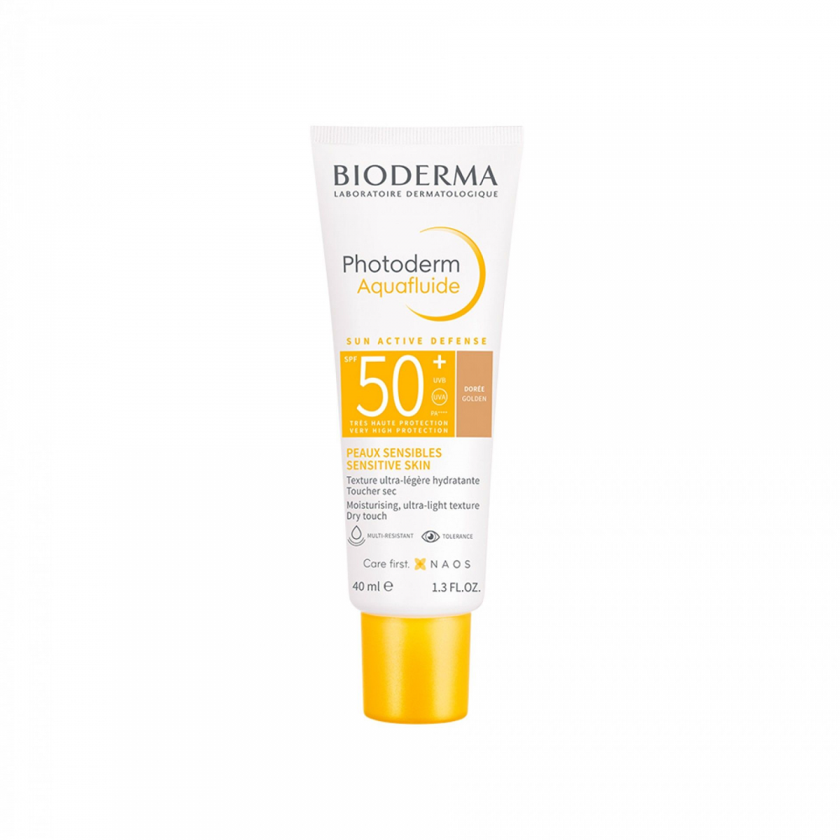 Protetor Solar Bioderma Photoderm Aquafluide SPF50+ Tom Dourado 40ml
