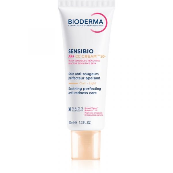 Protetor Solar Bioderma Sensibio AR+ CC Creme Pele Sensível Tom Claro SPF50+ 40ml