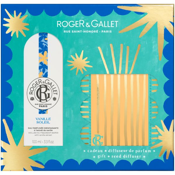 Roger & Gallet Vanille Soleil Água Perfumada e de Bem-Estar 100ml + Difusor Pack Coffret