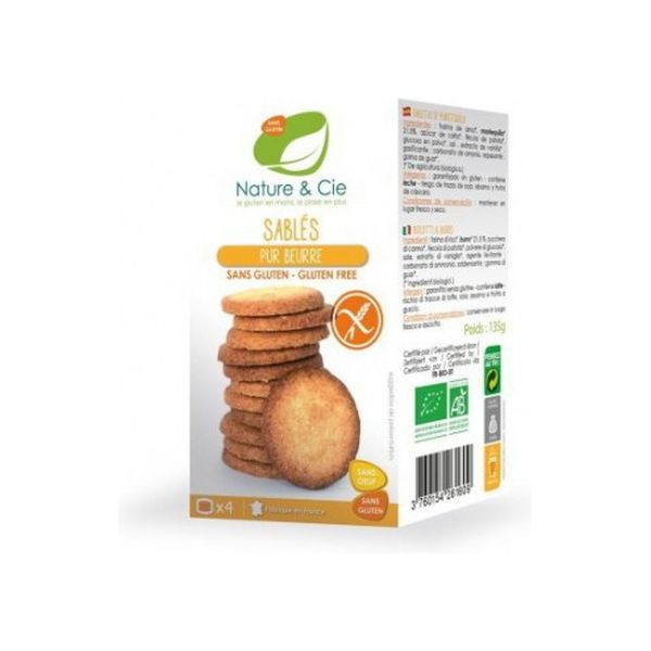 Nature & Cie Bolachas de Manteiga sem Glúten 135 g