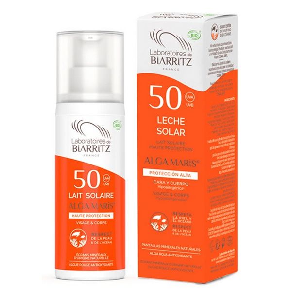Protetor Solar Laboratoires de Biarritz Alga Maris Leite Solar SPF50 100ml