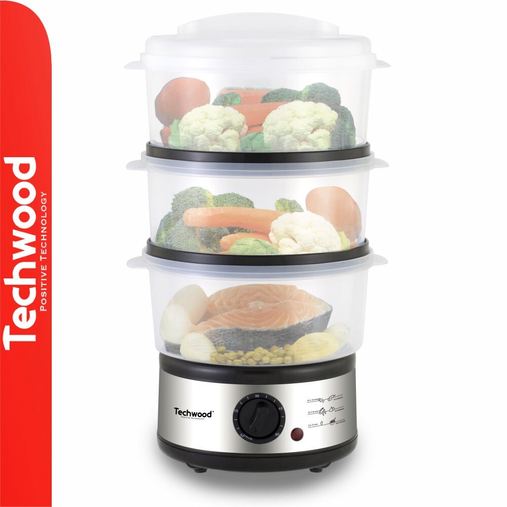 Cozedor a Vapor Elétrico Techwood 500W 7.5L Inox