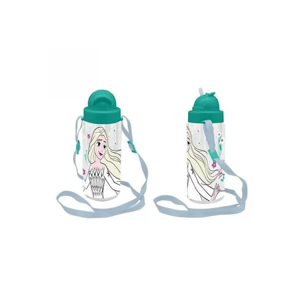 Air Val Frozen Garrafa Tritan com Palhinha e Alça 500 ml