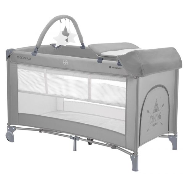 Kikkaboo Cama de Viagem 2 Níveis So Gifted Plus Gris