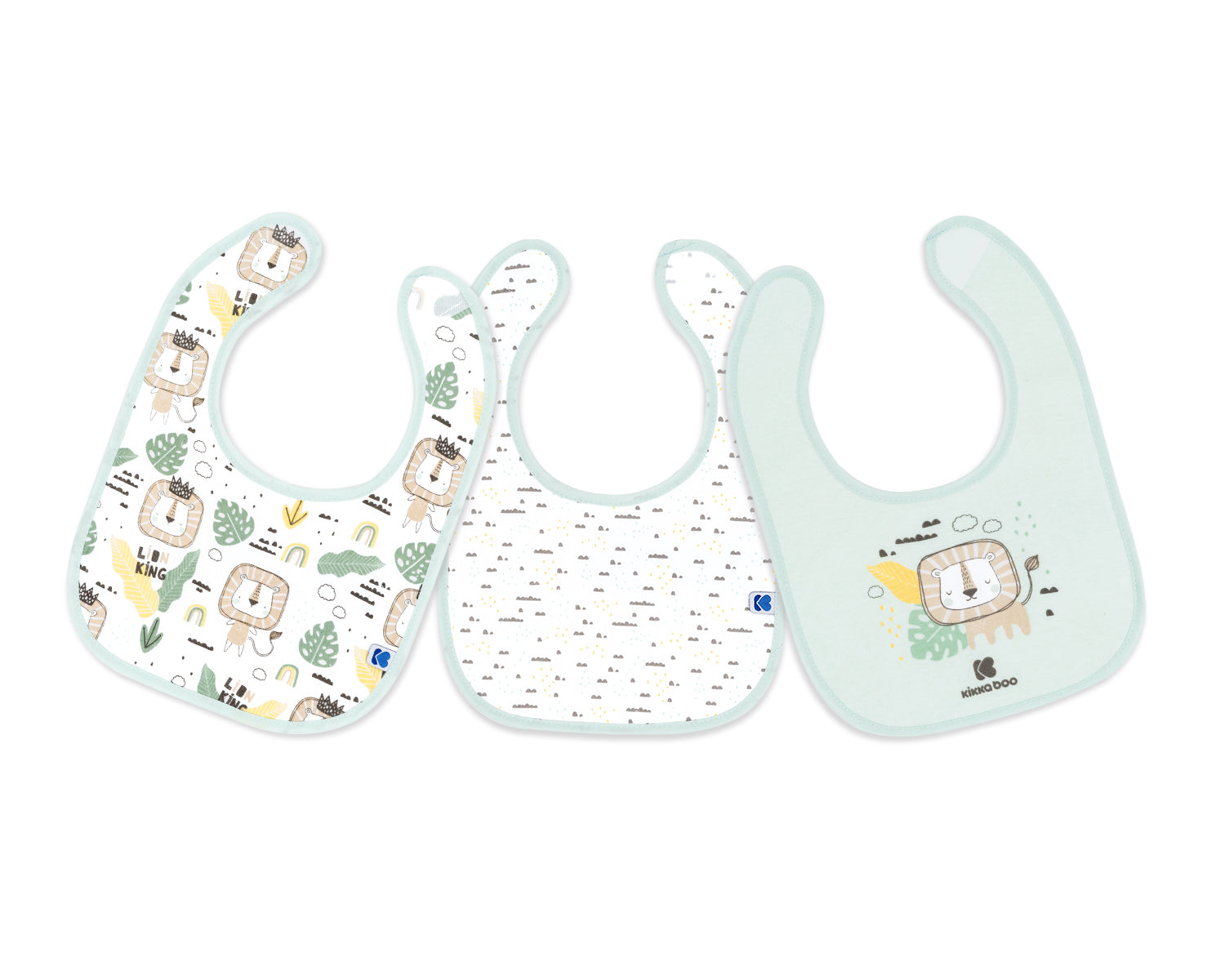 Conjunto de 3 babetes em algodão Savanna Mint